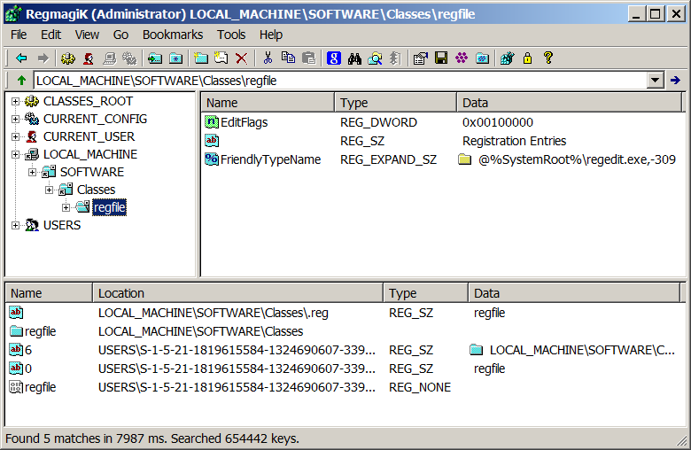 RegmagiK Registry Editor screenshot RegmagiK Registry Editor screenshot